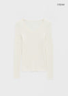 Clef V-neck Ribbed Wool Knit
