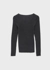 Clef V-neck Ribbed Wool Knit