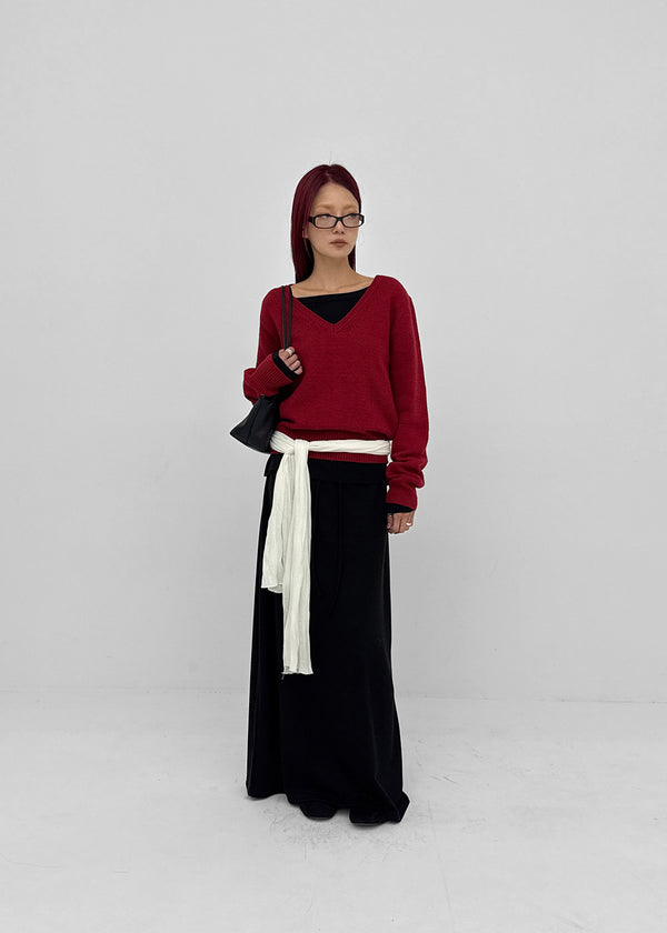 Friction banding long skirt