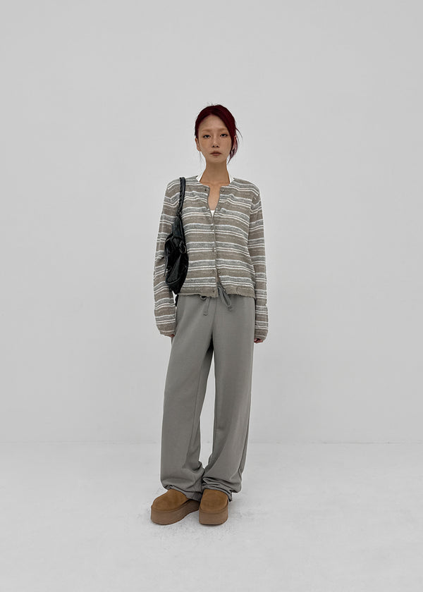 Anomal Cut Wide Elastic Pants