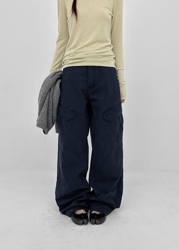 Decant washed wide cargo pants