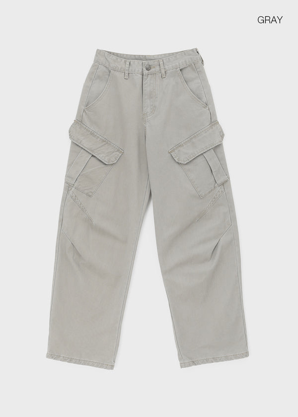 Decant washed wide cargo pants