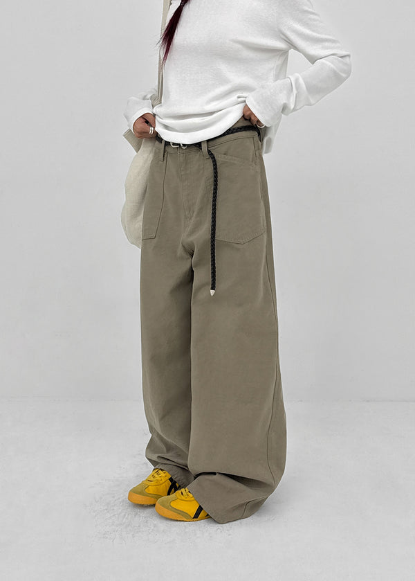 Brim wide fatigue pants