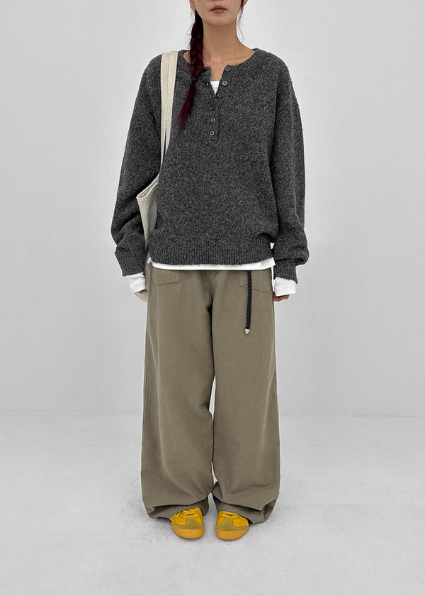 Brim wide fatigue pants