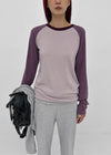 Crucial color-block raglan long-sleeve shirt