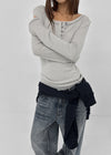 (UNISEX) Pichel Double Back Pocket Wide Denim Pants