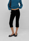 Rollin Velvet Low-Waisted Capri Pants