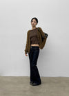 Lloyd Two-Button Raw Denim Bootcut Pants