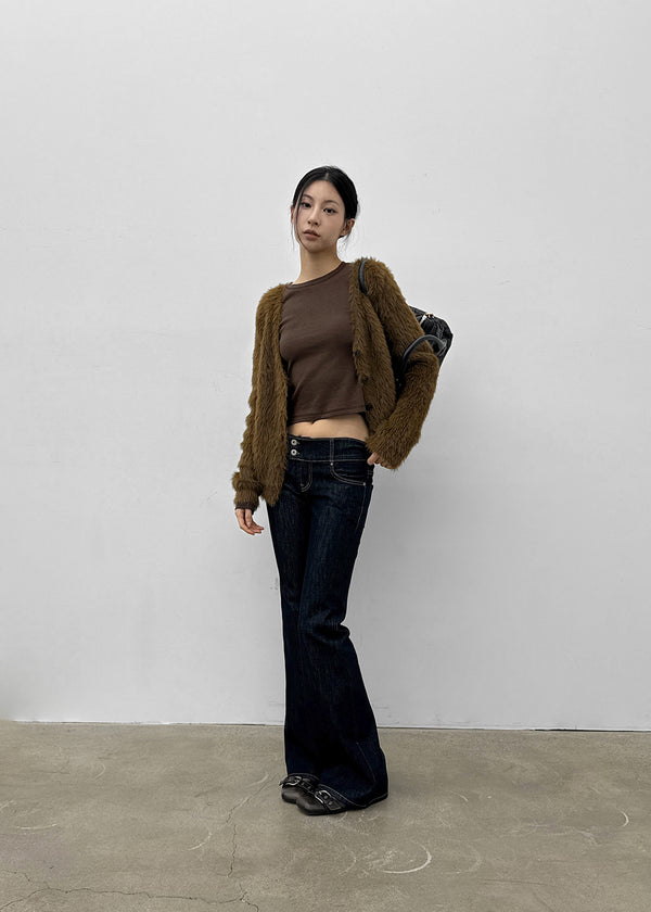 Lloyd Two-Button Raw Denim Bootcut Pants