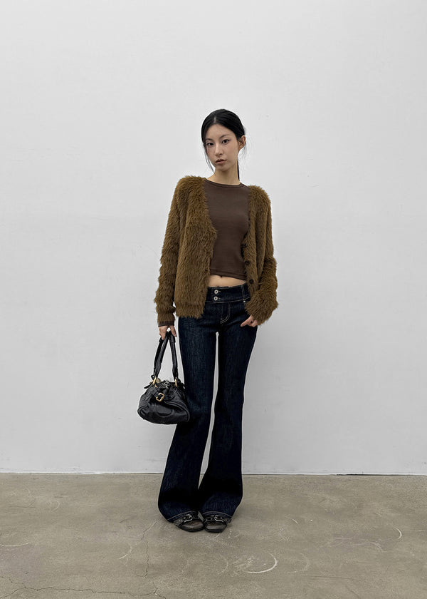 Lloyd Two-Button Raw Denim Bootcut Pants