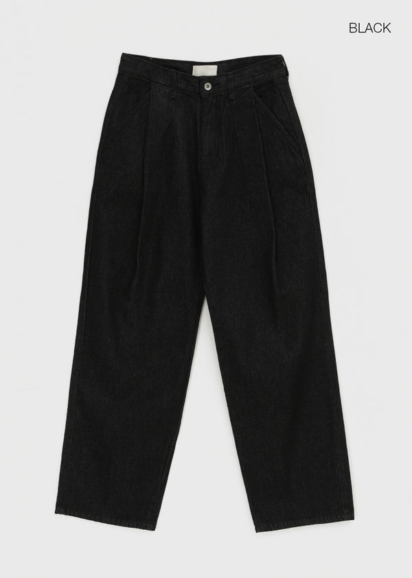 (UNISEX) Swood Wide Raw Denim Pants