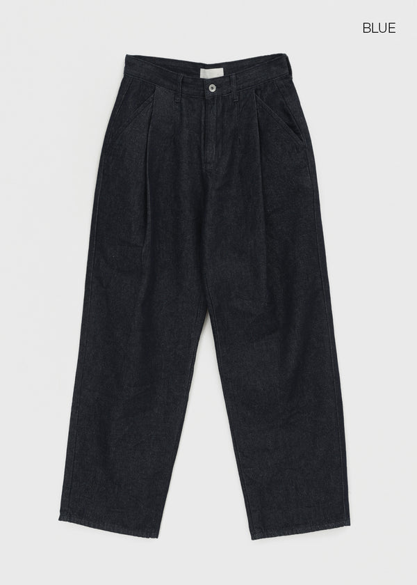 (UNISEX) Swood Wide Raw Denim Pants
