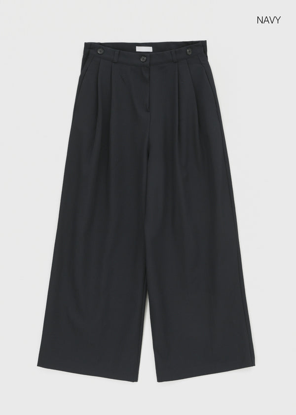 Lot Bijo Wide Tuck Slacks
