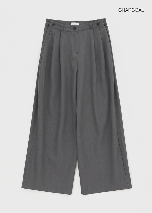 Lot Bijo Wide Tuck Slacks