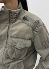 (UNISEX) Dedy Washed Stitch Field Jacket