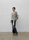 Turs Low-rise Damaged Denim Pants