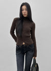 Wood fading bootcut denim pants