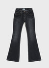Wood fading bootcut denim pants
