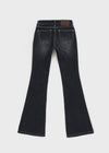 Wood fading bootcut denim pants