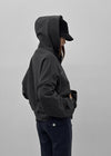(UNISEX) Fahrenheit Studded Two-Way Zip-Up Hoodie