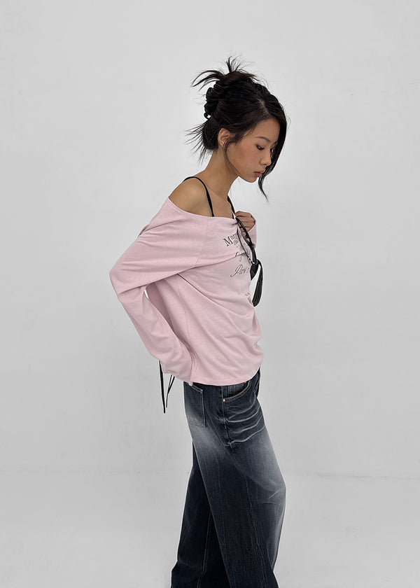 Tip Girl Low-waisted Straight Wide Denim Pants