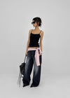 Tip Girl Low-waisted Straight Wide Denim Pants