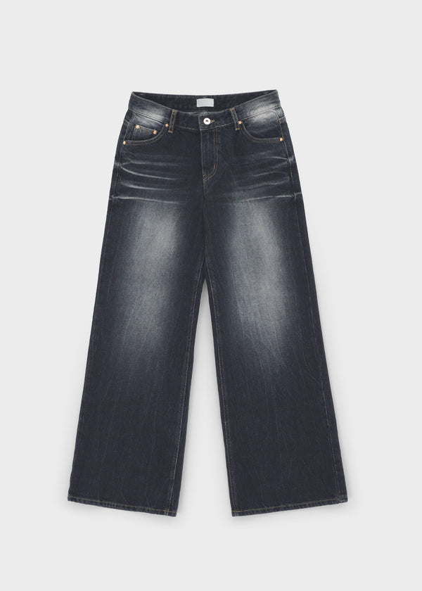 Tip Girl Low-waisted Straight Wide Denim Pants
