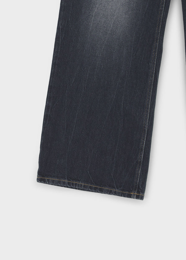 Tip Girl Low-waisted Straight Wide Denim Pants
