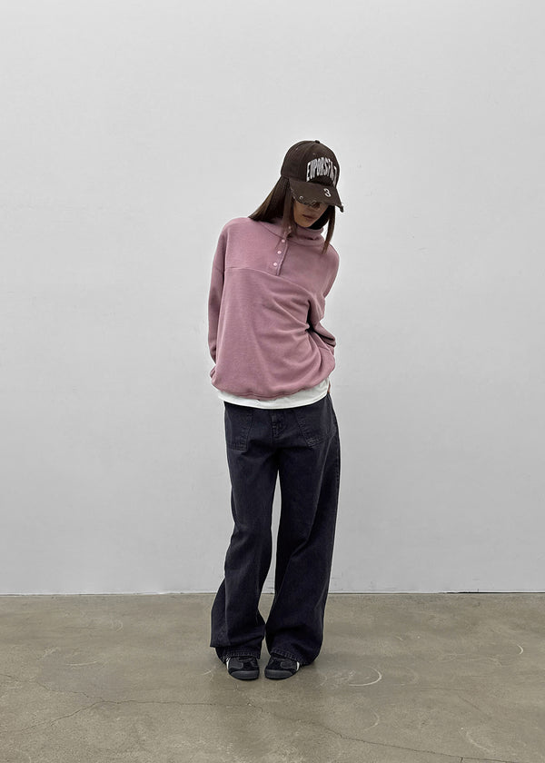 Fracture Washed Wide Cotton Pants