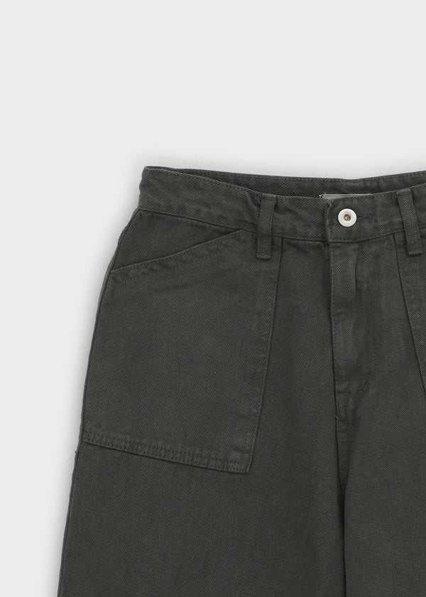 Fracture Washed Wide Cotton Pants