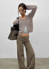 Transi V-neck Fur Cardigan
