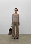 Transi V-neck Fur Cardigan