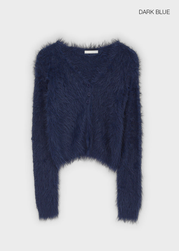 Transi V-neck Fur Cardigan