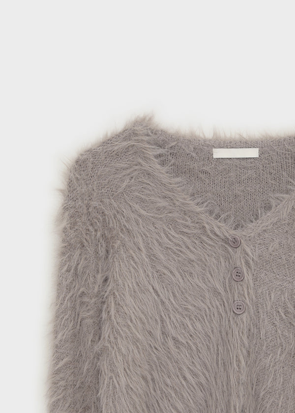 Transi V-neck Fur Cardigan