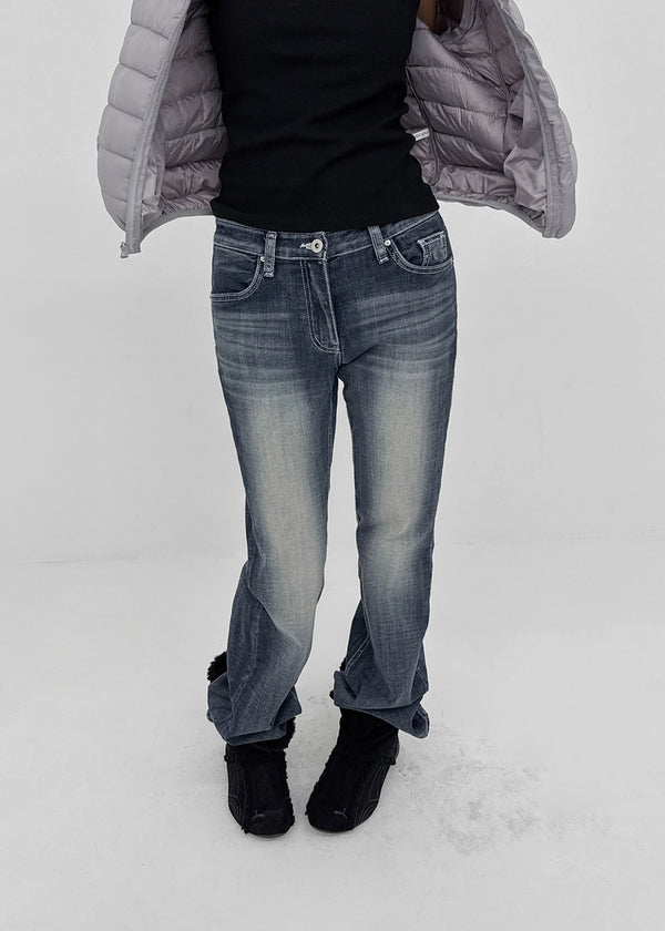Sevenne Low-waisted Stretch Bootcut Denim Pants