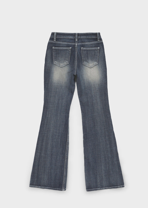 Sevenne Low-waisted Stretch Bootcut Denim Pants