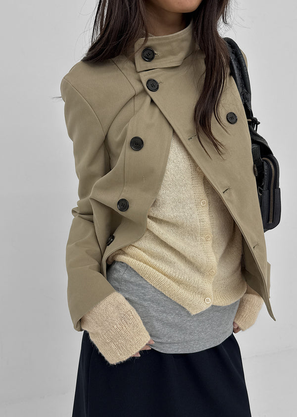 Tango High-Neck Double-Waisted Jacket