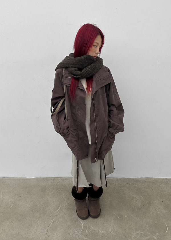 Brizzle high-neck field jacket