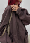 Brizzle high-neck field jacket