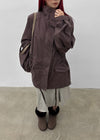 Brizzle high-neck field jacket
