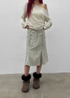 Cashie Cotton Midi Skirt