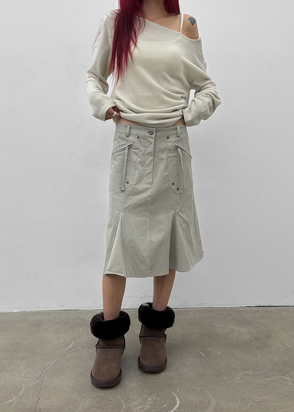 Cashie Cotton Midi Skirt