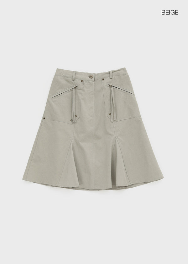 Cashie Cotton Midi Skirt