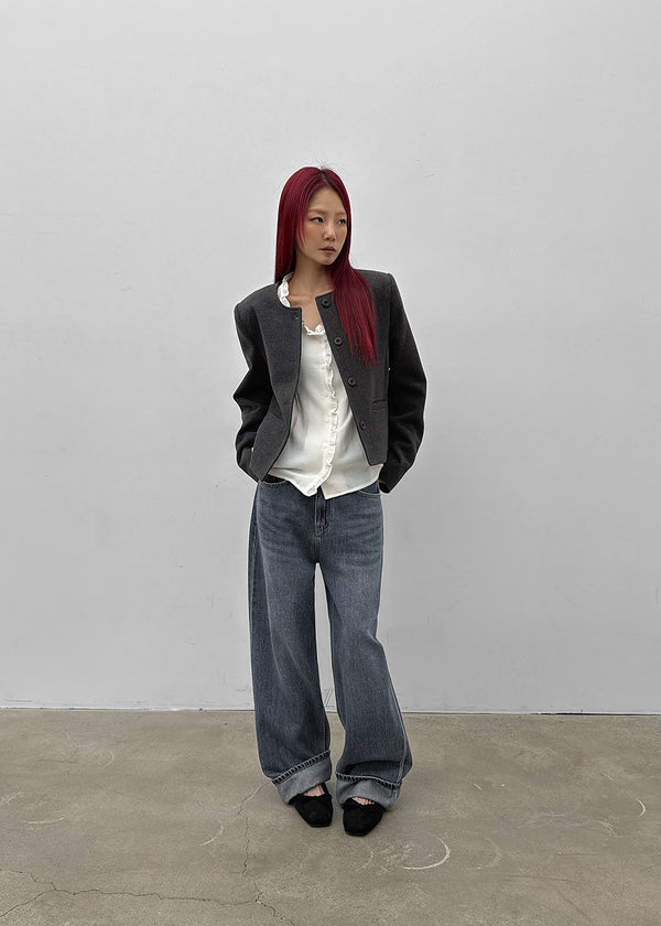 Ovni Button Collarless Jacket