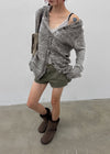 Kiul Heathered Hooded Cardigan
