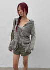 Kiul Heathered Hooded Cardigan