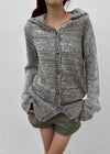 Kiul Heathered Hooded Cardigan