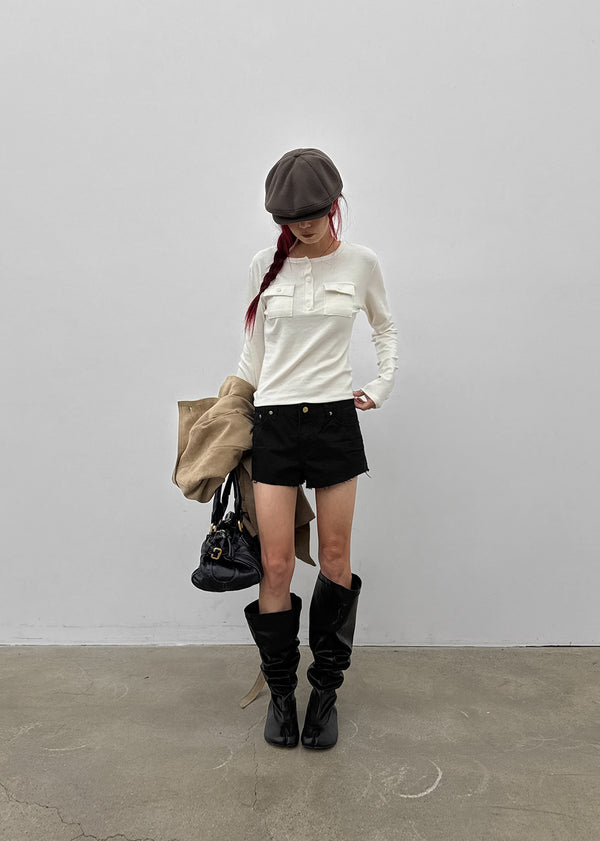 Tutor flat slouch long boots
