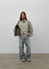 Rondy Shirred Bomber Jacket