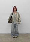 Rondy Shirred Bomber Jacket